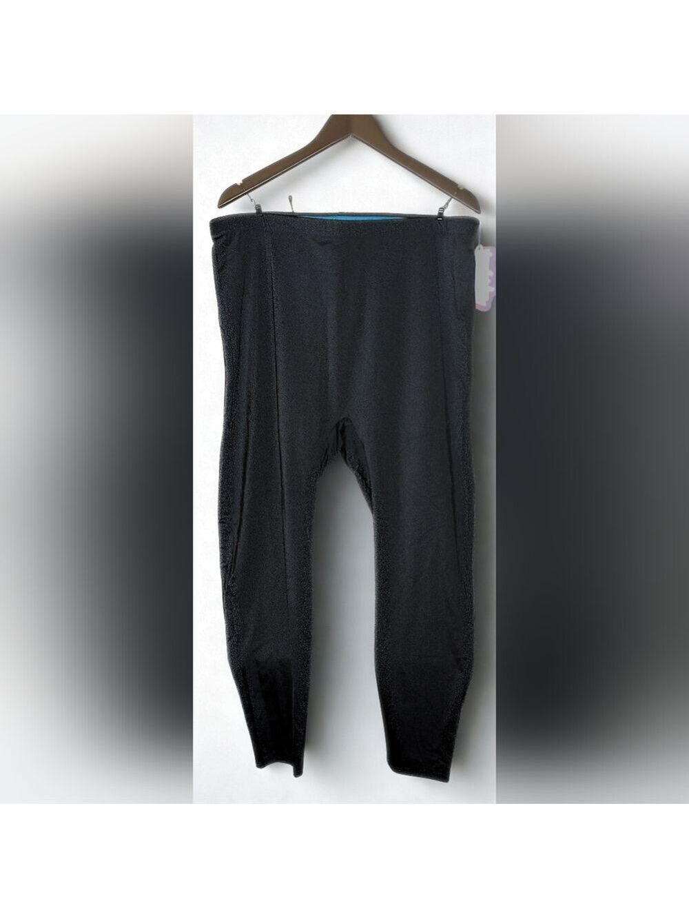 YITTY Black Leggings with Blue Waistband
